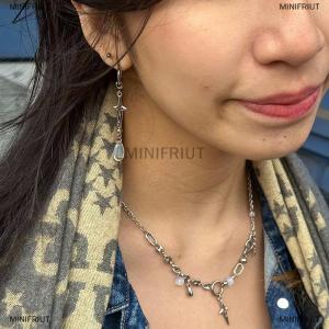 [COD] MINIFRIUT Fashion Cute Polaris Pendant Earrings Y2k Gothic Earrings Stainless Steel Dangle Earrings Gifts