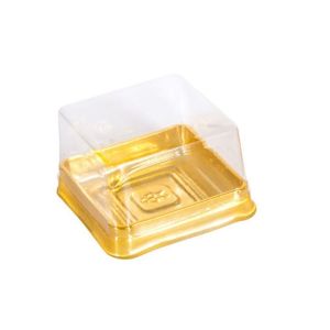 JOYPICKS Square Plastic Muffins Moon Cake Packing Box Egg-Yolk Puff Packaging Box Cupcake Container Mooncake Boxes Festive Party Supplies