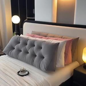 Large Triangular Wedge Pillow for Bed Sofa Backrest 80/120/180cm Pain Relief Support Foldable Storage Reading Headboard Cushion