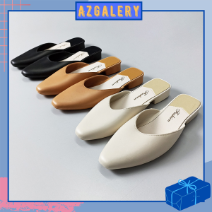 Azgalery SPT-73 Sandal Selop Wanita Polos PVC Korea Girl Fashion Style Kasual Nyaman Empuk COD