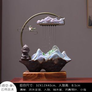 Water Fountain Indoor Feng Shui Home Decoration Items Water Fountain Tea Table Hallway Desktop Crafts Decoration Water Feature Decorative Items Display Decorative Items Display Office Desk Decor