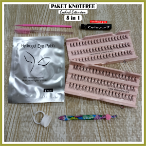 Paket Eyelash Extension KNOT FREE 8 in 1 Paket Bulu mata Tanam Lengkap Kualitas Exspor