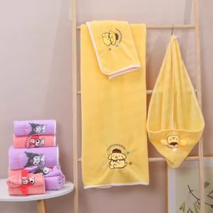 Sanrio Cinnamoroll My Melody Kuromi Cartoon Cute Simple Home Towel Bath Towel Hairdryer Cap Comfortable Soft Skin Friendly Absorbent Towel Girl Student Gift
