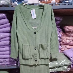 baju anak setalan rajut cardigan