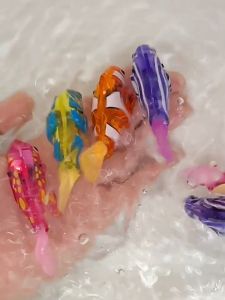 Electric Swim Fish Toy with Light Baby Bath Kid Shower Swimming Moving Fish Interactive Water Toy - ikan electrk