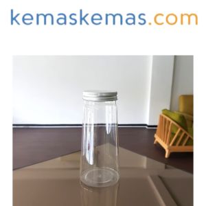 450ml Botol Plastik Trapesuim PET Jar Tinggi + Tutup Alumunium Lid