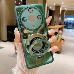 Honor X9B 4G Case For Honor X9b X9a X9 5G 4G HonorX9b X 9b 9a 2024 2023 Phone Casing Back Cover Soft TPU Flexible Plating Transparent Clear Shockproof Bumper Camera Lens Protect Ring Holder