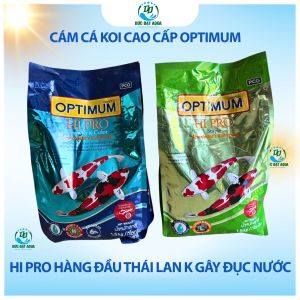 cám cá koi cao cấp OPTIMUM HI PRO 15kg và 7kg hàng đầu thái lan k gây đục nước