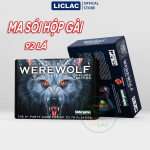 BÀI MA SÓI Ultimate 92 lá CAO CẤP chất liệu giấy Couche chống nước 2 mặt Trò chơi Board Game Ma Sói Việt Hóa