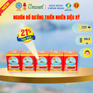 💥 NEW [ Combo 5 lọ] Nước Yến sào Khánh Hòa Sanest 21% - Có đường