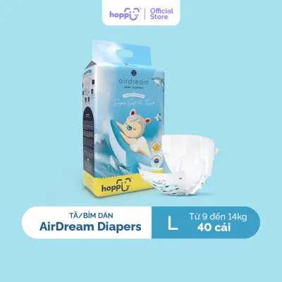Tã / bỉm dán Hoppi AirDream Diaper số lượng NB 66 / S 56 / M 48 / L 40 miếng