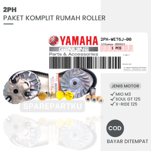 2PH PAKET HEMAT 4 JENIS VANBELT MIO M3 / MIO Z / S 125 / SOUL GT 125 / X RIDE 125 / KIPAS RUMAH ROLLER / PAKET KIRIAN HEMAT / ROLLER / BOSH BOS / VANBEL / RUMAH ROLER ASSY / SATU SET CVT BEAT / PAKET CVT / FANBEL / PANBEL