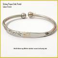 Gelang Baja Putih Seri Papua Etnik untuk Pria Anti Karat Anti Luntur Handmade. 