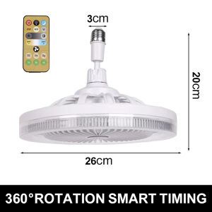 Ceiling fan with led light 2 in 1 Aromatherapy crystal fan light ceiling light with remote 360° Adjustable Ceiling fan