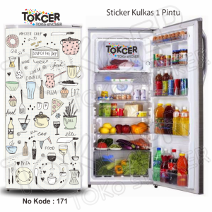 Stiker Kulkas 1 Pintu MASTERCHEF 60x120cm