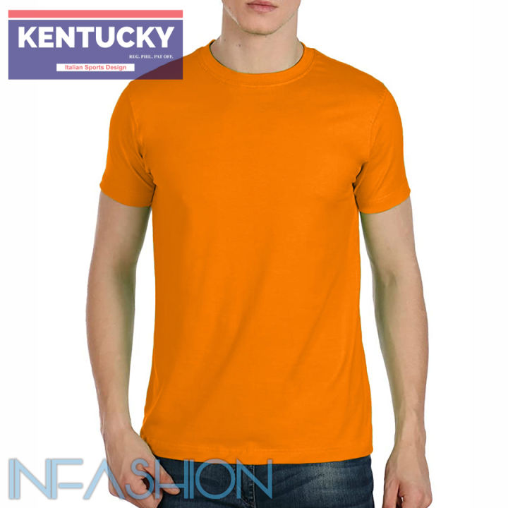 Plain Orange Colour Cheap Orange T Shirts Kentucky Round Neck T