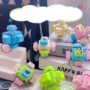 6-key hình dạng đặc biệt cơ khí Keycap động đậy Clicker Keychain Túi hoạt hình quyến rũ ngón tay đồ chơi giảm căng thẳng