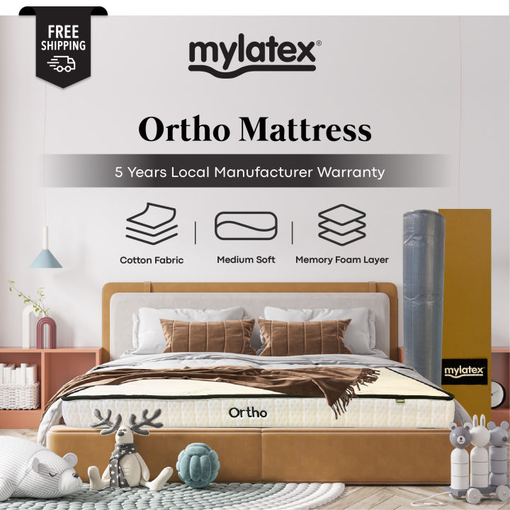 MyLatex ORTHO ROLL PACK MEMORY FOAM mattress 5 inch + , Single, Super Single, Queen, King