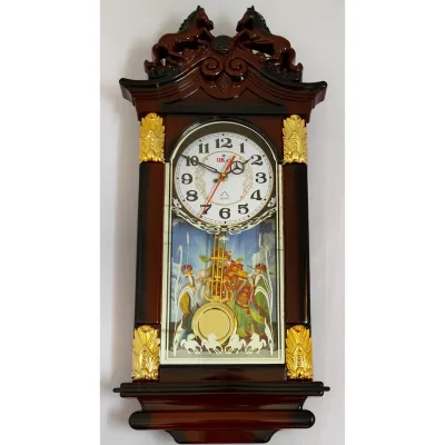 Đồng hồ treo tường quả lắc họa tiết con ngựa.Đồng Hồ Thời Trang Gia Dụng Cao Cấp Phòng Khách mẫu mới 2022.