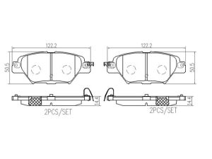 MAZDA CX-9 (2016~) FRONT (DEPAN) & REAR (BELAKANG) BREMBO BRAKE PAD 100% ORIGINAL AUTHENTIC PRODUCT (PRICE FOR 4 PCS)