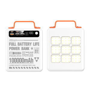 Xạc dự phòng 100000mah Siêu nhanh PD22.5W 120W sạc dự phòng nạp dùng 6 đầu ra 6 đầu vào có đèn LED sạc nhanh