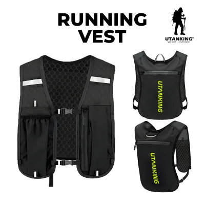 UtanKing™ Running Vest Marathon Water Bladder Bag Phone Backpack Hiking Sport Cycling Bag Beg Larian