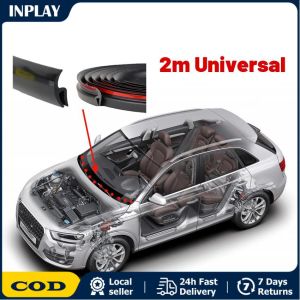 2M Universal Auto Car Front Windshield Window Seal Moulding Trim Rubber Strip Car Windshield Strip Window Rubber Seal Moulding Auto Accessories Dustproof Weatherstrip Rubber Sticker Protector Sealing Strip Auto Car Front Windshield Panel Car Door Sealing