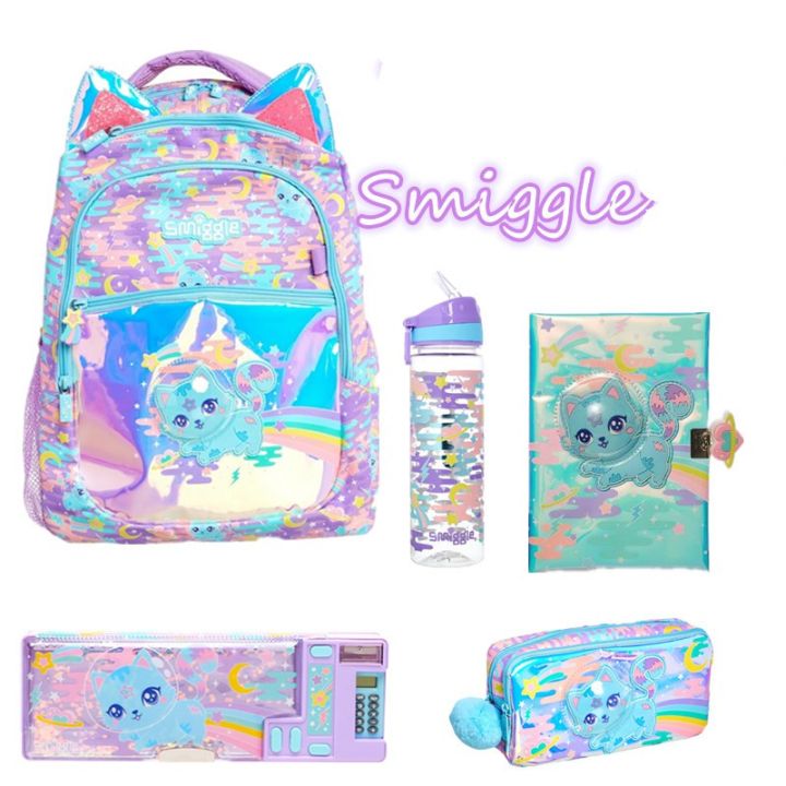 Smiggle Cat backpack Pencil case Lunchbag wallet bag Space astronaut ...