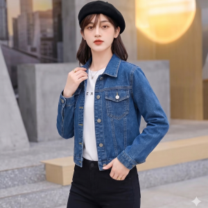 Áo khoác Jeans bò nữ mẫu trơn dễ dàng phối với tất cả các kiểu quần áo AJ023