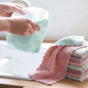 Set 5 Khăn lau đa năng bếp siêu thấm bát đĩa cốc chén thấm nước chống dính dầu mỡ hai mặt