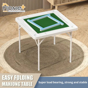 (HOME+) Folding mahjong table hand rub manual sparrow table installation free portable simple household plastic multifunctional