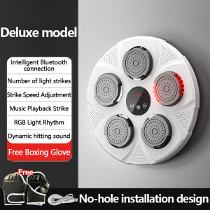 【COD】Wall Punching Pad Kicking Target With Music and Bluetooth GRB lighting 14.5 Inches Boxing Punch Target 9 Gears speed adjustment Training Sandbag Sports Dummy Bag Fighter【Free boxing glove】