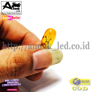 Lampu Bohlam Sein Senja warna 12 Volt 5Watt/Bohlam Sen Senja Spidometer T10 Colok Tancep 12V 5W