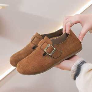 New Full-Cover WomenS Shoes Retro Slip-On Shoes Fashionable Ultra-Soft Versatile Casual Shoes