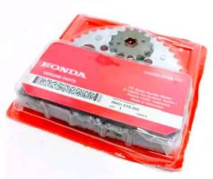 Gear Set + Rantai Honda Mega Pro New Verza 150 Sonic 150 CB 150 New CB 150R ORIGINAL - KYE