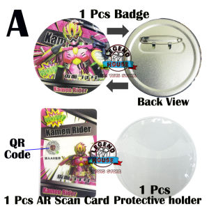 Kamen Rider Collectors Edition AR Flash Point Badge Kamen Rider Build Zero One Zio Kuuga Badges Can Scan AR Video