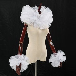 Clown Collar Cosplay Set White Ruffled Neck Ruff2026