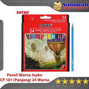 Pensil Warna Joyko CP 101 24 Warna Panjang / Colour Pencil CP-101 24 Colors Drawing / Mewarnai 24W