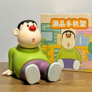 ♥ SFREE Shipping ♥ Doraemon Fat Tiger Anime Figure Gouta Takeshi Big G Figurine Model Action Figure Lazy Cell Phone Holder Model Toys Gifts