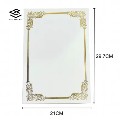 ( 10pcs ) HOT ITEM A4 CERTIFICATE PAPER WITH GOLD STAMPING (10 SHEETS ) | KERTAS SIJIL | CERTIFICATE CARD