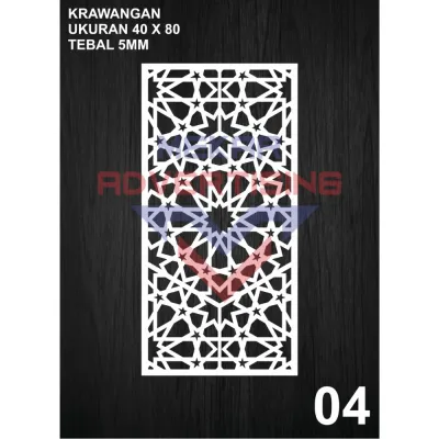KRAWANGAN PVC BOARD / ORNAMEN PVC FOAM BOARD TEBAL 5MM MODEL 04