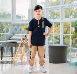 Setelan Koko Anak Laki-Laki Trendy Asraf  Motif Terbaru Bahan Katun Nyaman Usia 1-12 Tahun