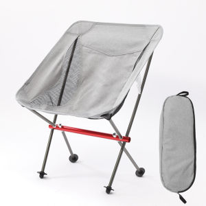 (SG Seller) Portable Folding Camping Chair Aluminum Alloy Moon Chair Outdoor Dining Leisure Backrest Beach Camping Chair