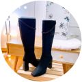 BOOT ĐÙI (Boot) da cao cấp gót vuông 9cm dây xích. 
