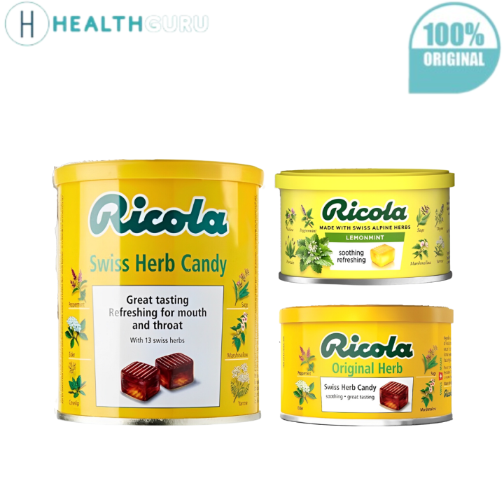 HealthGuru Ricola Swiss Herb Candy Original With 13 Swiss Herbs ...