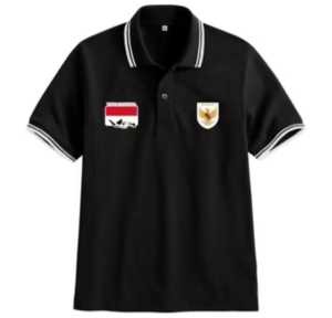 Aston Fashion / Kaos Kerah Seragam Lengan Pendek Dan Panjang / Pilihan Kerah Polos Dan List Bendera Pulau + Garuda / COD