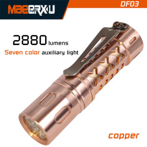 Maeerxu DF03-Red Copper Three-Lamp Glare Flashlight