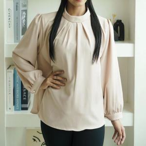 GDTIMA Rania Korean Shirt Style Kemaja Wanita Kemeja Kasual Atasan Wanita Kemeja Kantor Kemeja Seleting Belakang