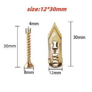 พุกยิปซั่ม 5ชิ้น/แพ็ค สกรู สกรูงานไม้ สกรูปลายสว่าน พุกปีกผีเสื้อ สกรูพุกปีกผีเสื้อ ขันสกรู ชุดสกรูเกลียว สกรูขยายตัว