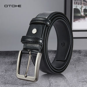 OTOHE เข็มขัดหนัง PU สำหรับผู้ชายเข็มขัดย้อนยุคแนวแฟชั่นหัวเข็มขัดหมุดวินเทจเข็มขัดหนังแท้เข็มขัดหนังวัวสองชั้นเข็มขัดหนังวัวแท้เข็มขัดคุณภาพสูงหรูสายรัดข้อมือสำหรับผู้ชาย